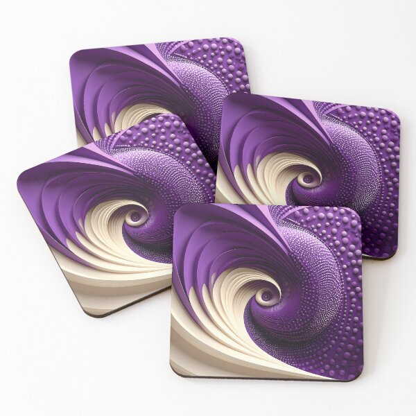 Item preview, Purple and White Abstract Swirl designed and sold by Vicky Brago-Mitchell®.