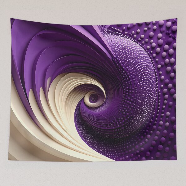 Item preview, Purple and White Abstract Swirl designed and sold by Vicky Brago-Mitchell®.