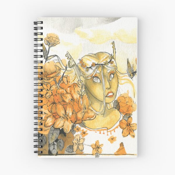 Item preview, Lady Elf with Orange Flowers Mixed Media designed and sold by GreyGnu.