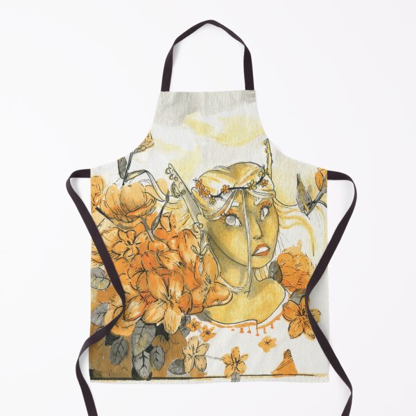 Item preview, Lady Elf with Orange Flowers Mixed Media designed and sold by GreyGnu.