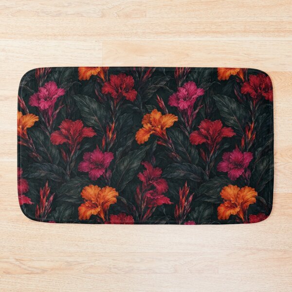 Item preview, Canna Lily Dark Moody Watercolor Seamless Pattern designed and sold by Inkworksbyshery.