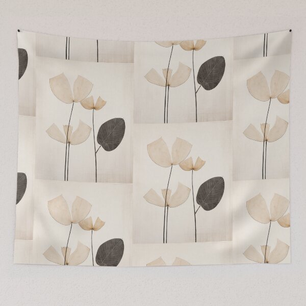 Item preview, Wabi sabi and japandi inspired abstract herbal art designed and sold by filigreedigital.