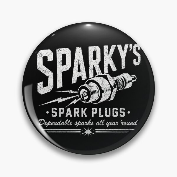 Item preview, Sparky’s Dependable Spark Plugs Garage Emblem designed and sold by Victor Shadehorn.