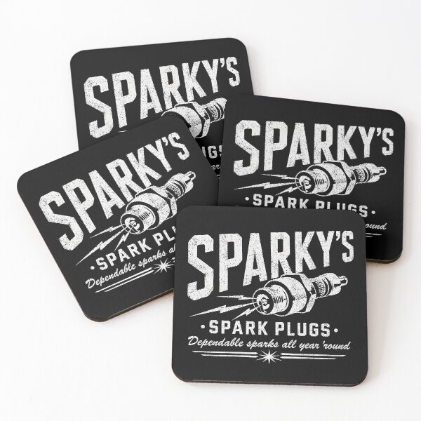 Item preview, Sparky’s Dependable Spark Plugs Garage Emblem designed and sold by Victor Shadehorn.
