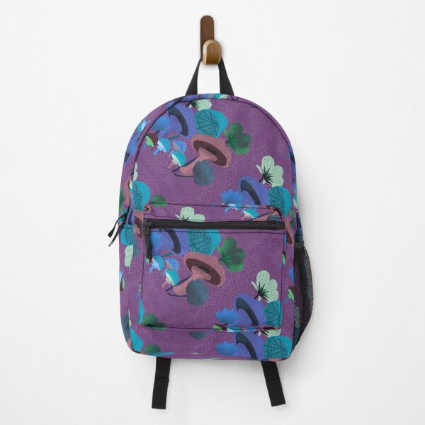 Item preview, Blue and Purple Magic Mushroom Pattern in Enchanted Forest Style designed and sold by Clauzierra.