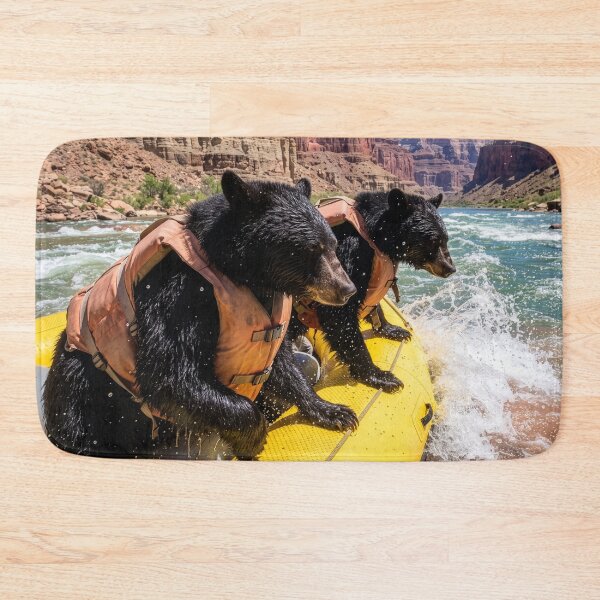 Item preview, Black Bears White Water Raft the Colorado River designed and sold by Tridentulus.