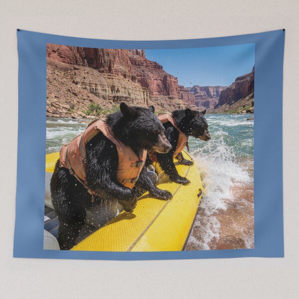 Item preview, Black Bears White Water Raft the Colorado River designed and sold by Tridentulus.