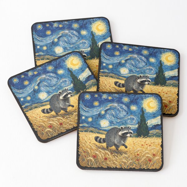 Item preview, Funny Jimothy Raccoon Wildlife Starry Night Inspired Nature designed and sold by conggamenhatvip.
