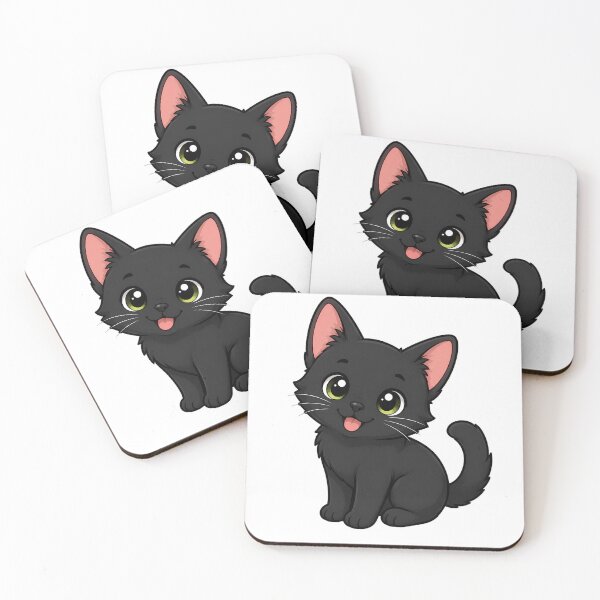 Item preview, Cute Black Cat Clipart Style designed and sold by RaezRealmDesign.