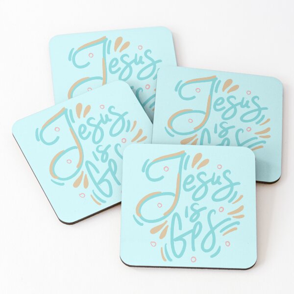 Item preview, Jesus Is My GPS Christian Sticker | Funny Faith Quote | Hand Lettered Religious Typography designed and sold by StickyDelights.