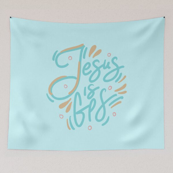 Item preview, Jesus Is My GPS Christian Sticker | Funny Faith Quote | Hand Lettered Religious Typography designed and sold by Nusha Creations.