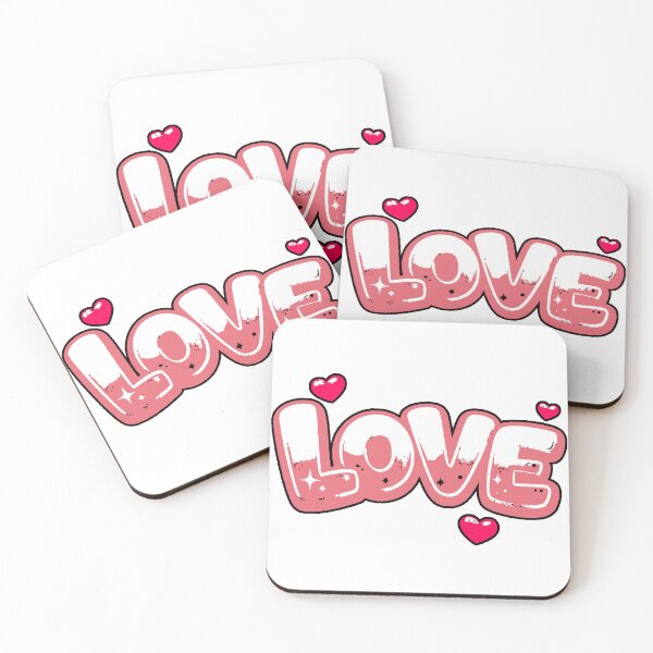 Item preview, LOVE | Cute Pink Design with Hearts for Couples designed and sold by AstronautMerch.