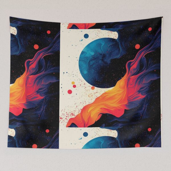 Item preview, Abstract Cosmic Fire Planet Artwork designed and sold by MIAMwits.