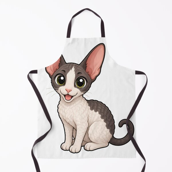 Item preview, Cute Cornish Rex Cat Clipart Style designed and sold by RaezRealmDesign.