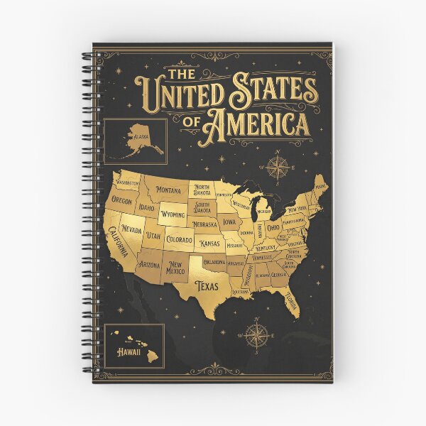 Item preview, Vintage Gold US Map - Luxury Art Deco USA Poster designed and sold by RAMIX-Y2K.
