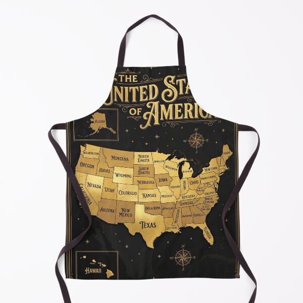 Item preview, Vintage Gold US Map - Luxury Art Deco USA Poster designed and sold by RAMIX-Y2K.