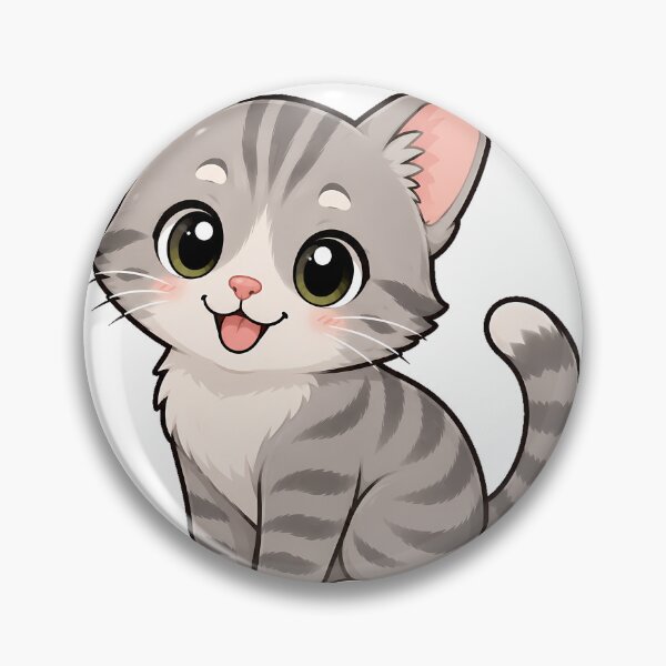 Item preview, Cute Grey Tabby Cat Clipart Style designed and sold by RaezRealmDesign.