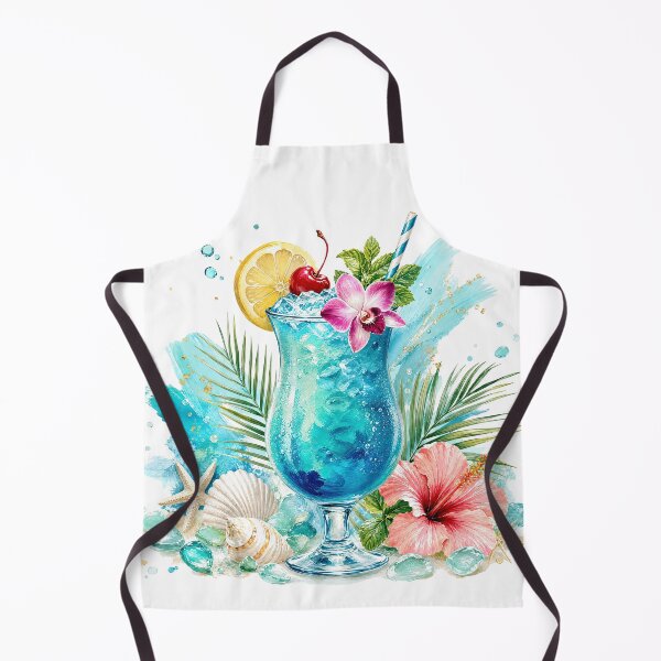 Item preview, Blue Tropical Cocktail Beach Summer designed and sold by DewCreates.
