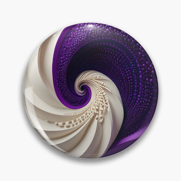 Item preview, Symmetrical Purple and White Spiral designed and sold by Vicky Brago-Mitchell®.