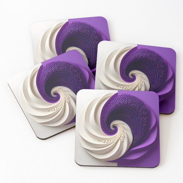Item preview, Symmetrical Purple and White Spiral designed and sold by Vicky Brago-Mitchell®.