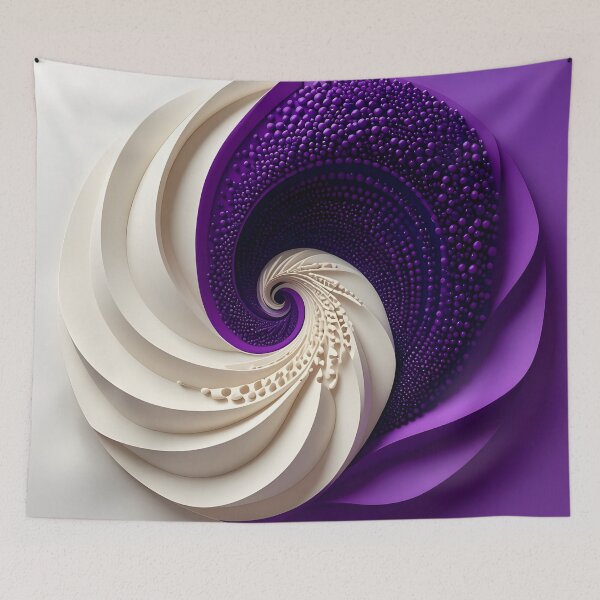 Item preview, Symmetrical Purple and White Spiral designed and sold by Vicky Brago-Mitchell®.