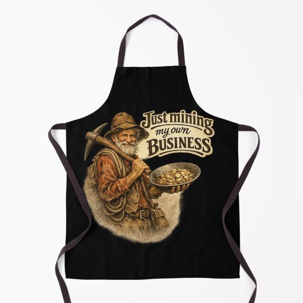 Item preview, Just Mining My Own Business Vintage Gold Prospector Funny Western Humor designed and sold by AnimalAirtistry.