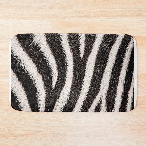 Item preview, Zebra Fur Wavy Stripe Pattern - Curved Black & White Fur Design designed and sold by Nine Lives Studio.