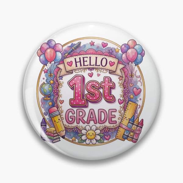 Item preview, First Grade Girls Back to School Cute First Day Student  designed and sold by gear-posters.