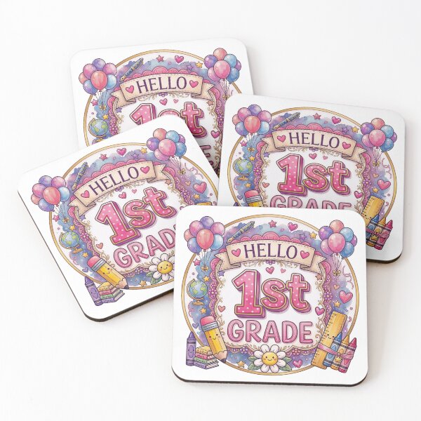 Item preview, First Grade Girls Back to School Cute First Day Student  designed and sold by gear-posters.