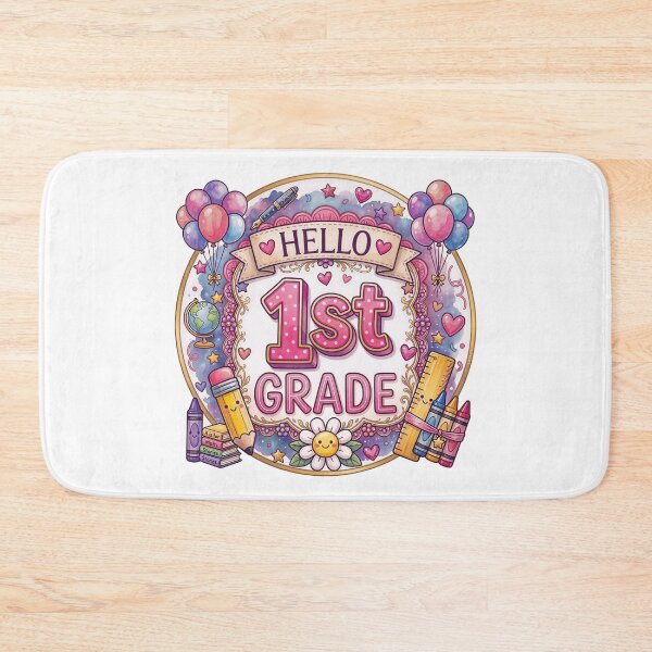Item preview, First Grade Girls Back to School Cute First Day Student  designed and sold by gear-posters.