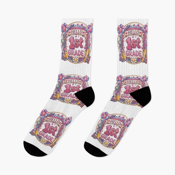 Item preview, First Grade Girls Back to School Cute First Day Student  designed and sold by gear-posters.