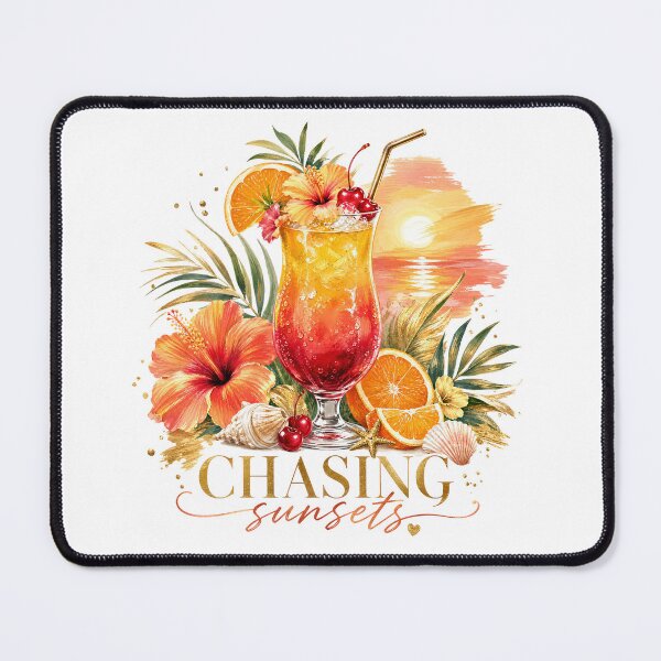 Item preview, Tropical Sunset Cocktail Beach Summer designed and sold by DewCreates.