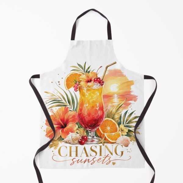 Item preview, Tropical Sunset Cocktail Beach Summer designed and sold by DewCreates.