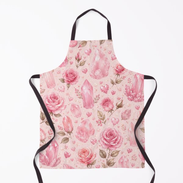 Item preview, :Pink Rose Quartz Crystals & Roses Seamless Pattern designed and sold by Moonlight Studio.