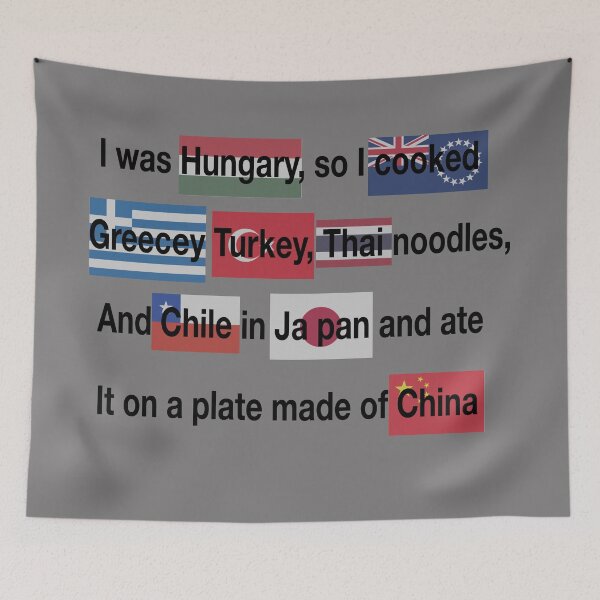 Item preview, Food Countries Pun With Flags designed and sold by TimCreations.