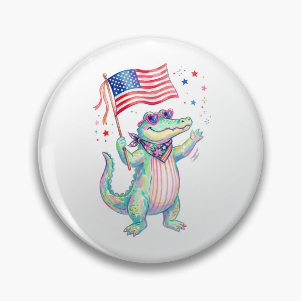 Item preview, American Flag Alligator designed and sold by Roy & Tiffany.