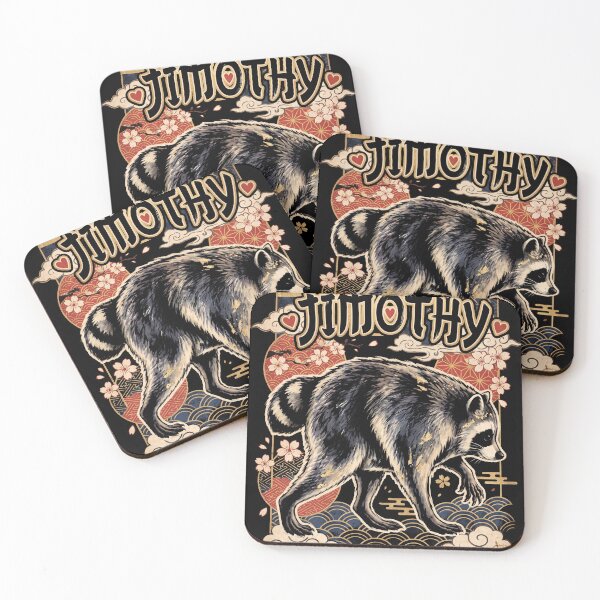 Item preview, Jimothy Sakura Bandit Funny Raccoon Streetwear Tee designed and sold by Senpaiwaves.