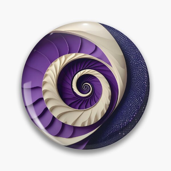 Item preview, Symmetrical Purple and White Spiral designed and sold by Vicky Brago-Mitchell®.