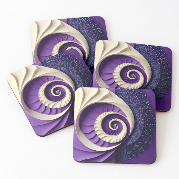 Item preview, Symmetrical Purple and White Spiral designed and sold by Vicky Brago-Mitchell®.