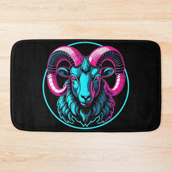 Item preview, Aries ram zodiac glowing chrome design designed and sold by RAMemory.