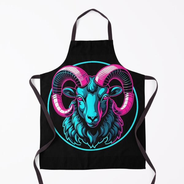 Item preview, Aries ram zodiac glowing chrome design designed and sold by RAMemory.