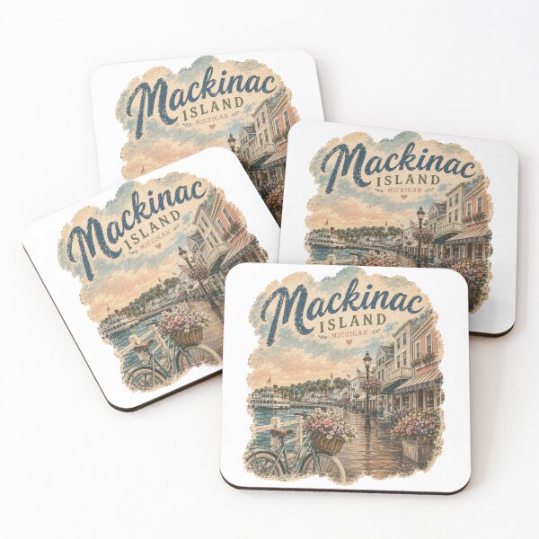 Item preview, Mackinac Island Michigan | Vintage Waterfront Graphic designed and sold by Rewind Society.