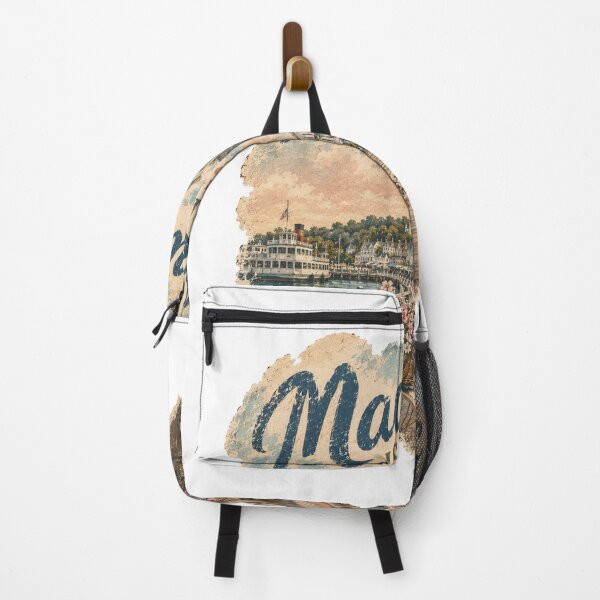 Item preview, Mackinac Island Michigan | Vintage Waterfront Graphic designed and sold by Rewind Society.