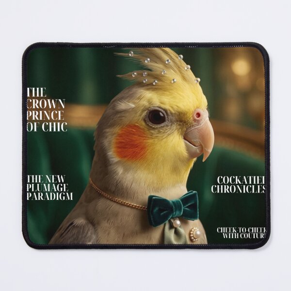 Item preview, Vogue Cockatiel Fashion Magazine Poster Art designed and sold by junkyartist.