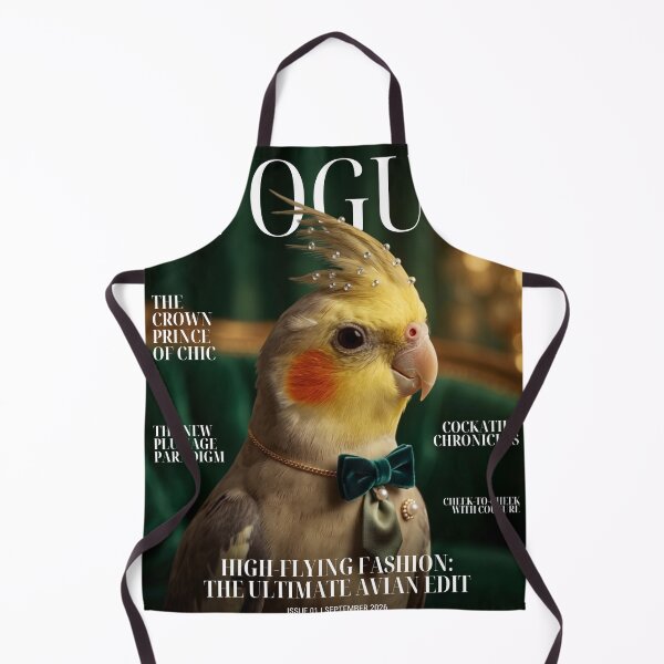 Item preview, Vogue Cockatiel Fashion Magazine Poster Art designed and sold by junkyartist.