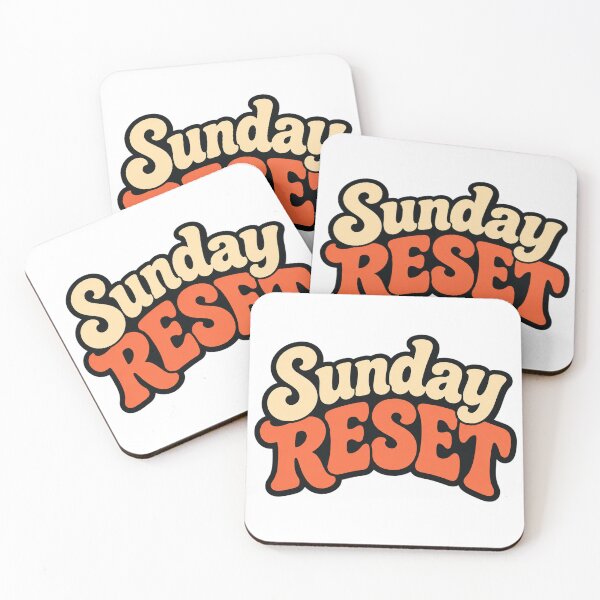 Item preview, Sunday Reset Retro Typography Design designed and sold by EastEndTownie.