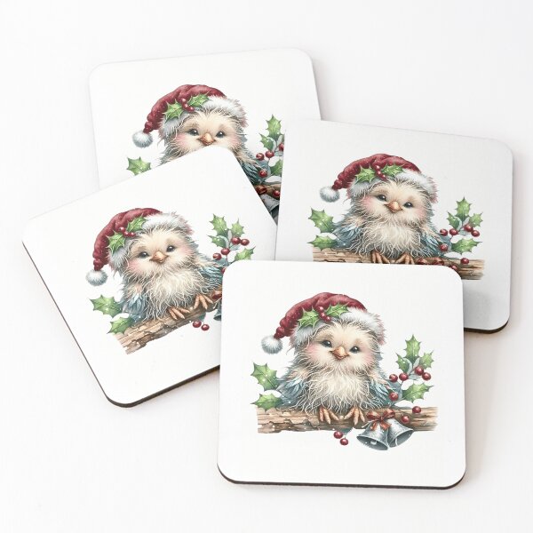 Artikelvorschau, Niedliche Weihnachtsmannmütze mit Vogelmotiv entworfen und verkauft von Steele-Art.