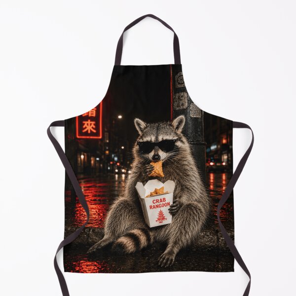 Item preview, Funny Raccoon Eating Crab Rangoon On The Street designed and sold by 76Valeria.
