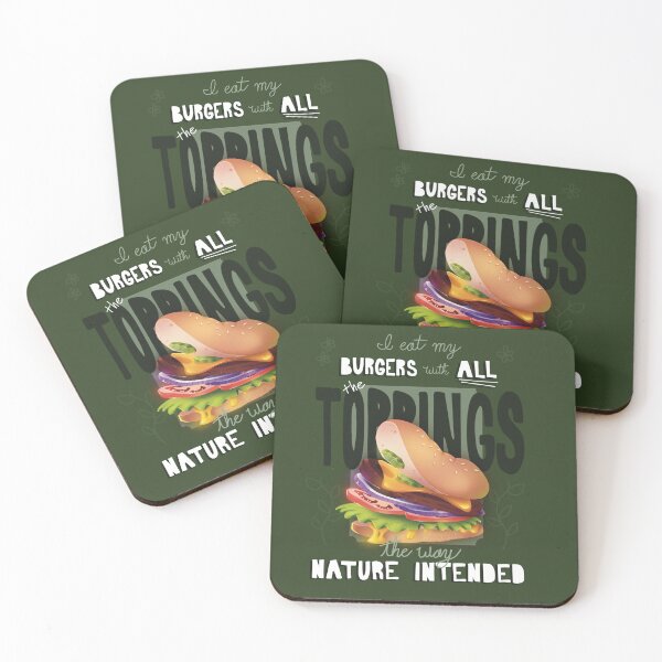Item preview, Nature's Burger: I Eat My Burger With All the Toppings designed and sold by Sunnydaydoodlez.