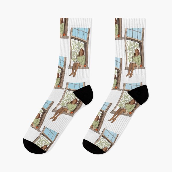Item preview, Slow Days Are Okay | Cozy Reader & Slow Living Aesthetic Illustration designed and sold by ByAnaCarvajal.